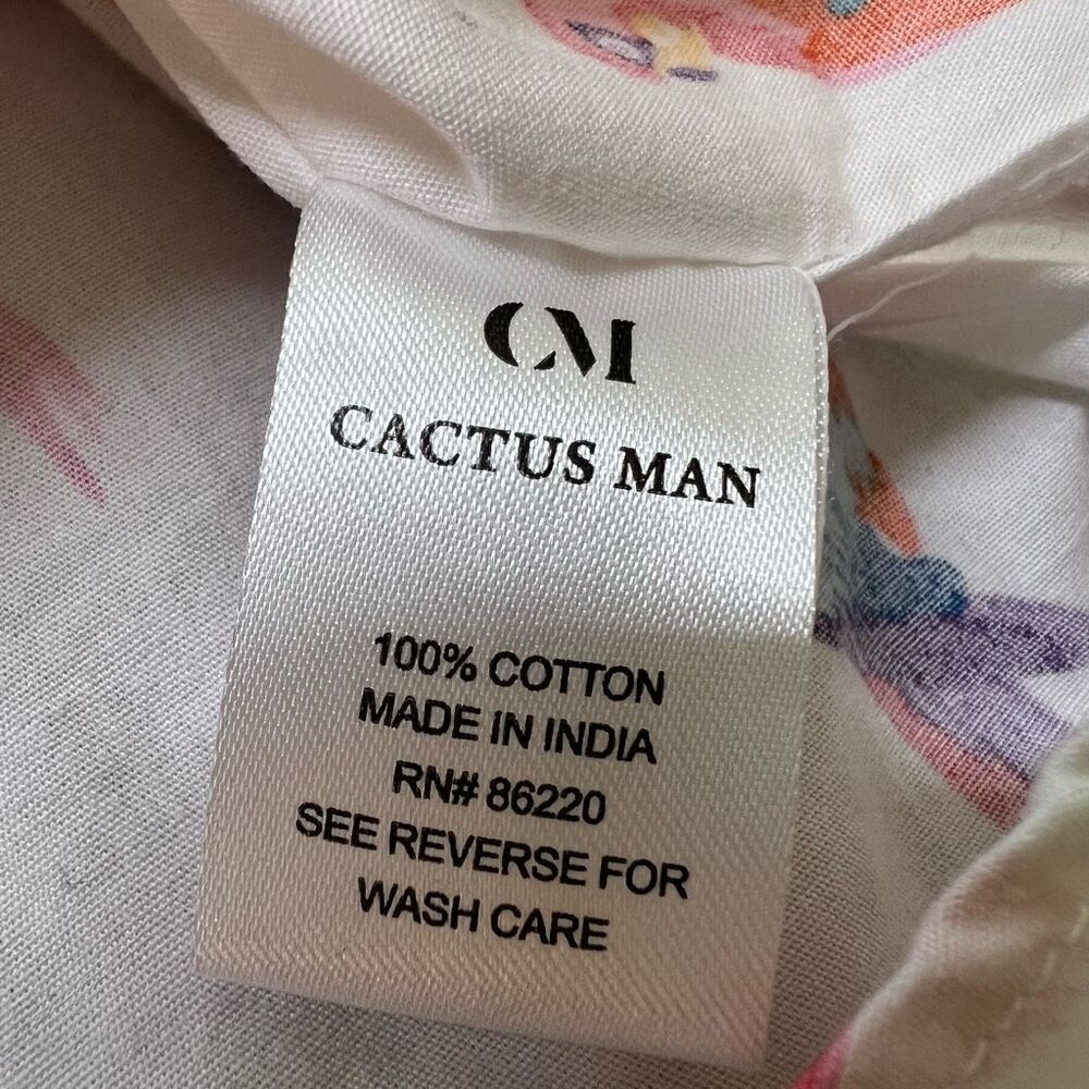 Cactus Man Mens Multicolor Slim Fit Short Sleeve Button Up Shirt Size Small NWT - Picture 6 of 8